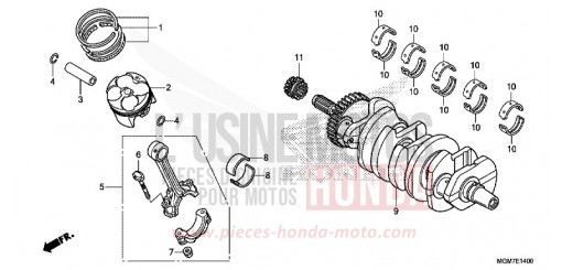 VILEBREQUIN/PISTON CB600FAD de 2013